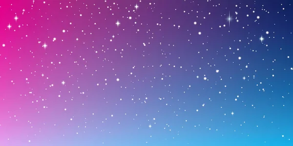 Pink Beautiful Peaceful Night Starry Sky Illustration Banner — Stockfoto