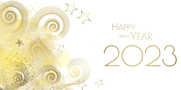 Feliz Ano Novo 2023 Balões Festivos Cartão Saudação — Fotografia de Stock