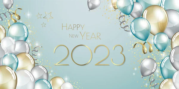 Happy New Year 2023 Felicitări Festive Pentru Sclipici — Fotografie, imagine de stoc