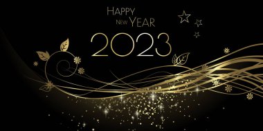 Mutlu yıllar 2023 Parıltılı Kutlama Kartı