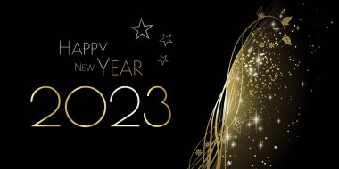 Mutlu yıllar 2023 Parıltılı Kutlama Kartı