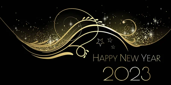 Feliz Ano Novo 2023 Cartão Saudação Brilho Festivo — Fotografia de Stock