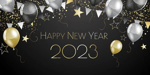 Feliz Ano Novo 2023 Pendentes Festivos Cartão Saudação — Fotografia de Stock