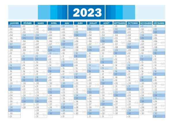 2023 Französisch Front Kalender Business Design — Stockfoto