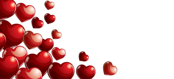 Różowe Serca Ilustracja Sztandar Miłość Tło — Zdjęcie stockowe