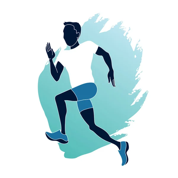 Man Running Fitness Sports Footing Illustration — Foto de Stock