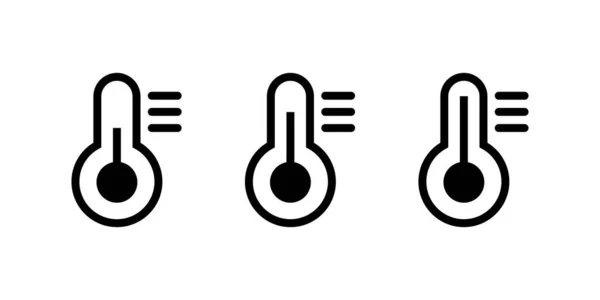 Thermometer Icon Set Isolated White Background —  Fotos de Stock