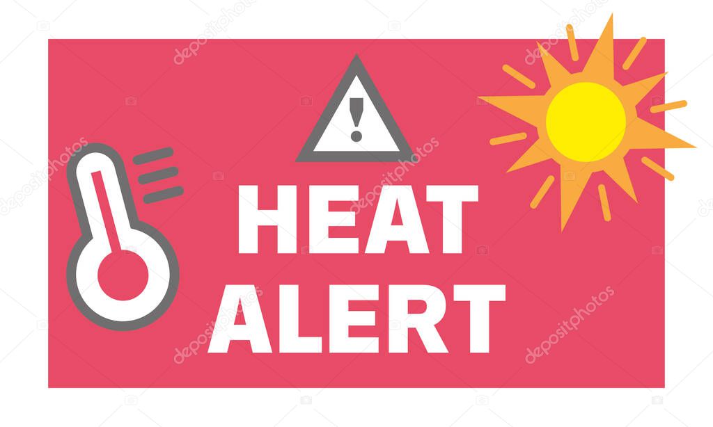 Heat alert banner heat wave warning