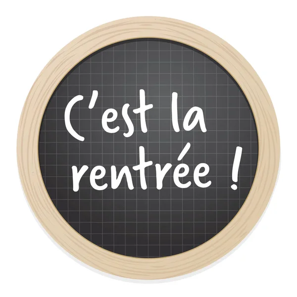 French Back School Slate Illustration — Stockfoto