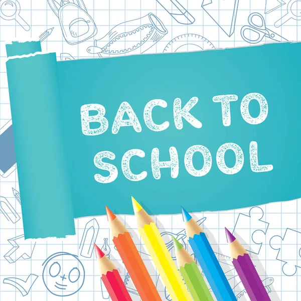 Back School Slate Doodle Illustration — Stockfoto