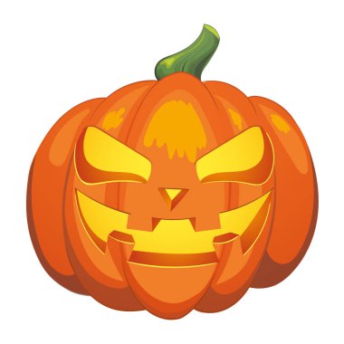 halloween pumpkin illustration isolated on a white background