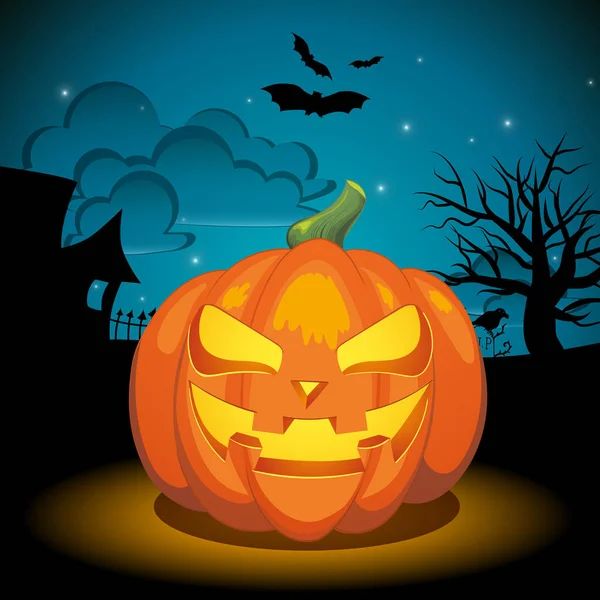 Halloween Pumpkin Illustration Isolated White Background — Stockfoto