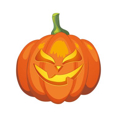 halloween pumpkin illustration isolated on a white background