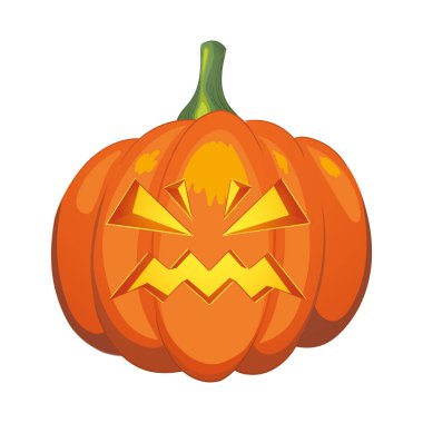 halloween pumpkin illustration isolated on a white background