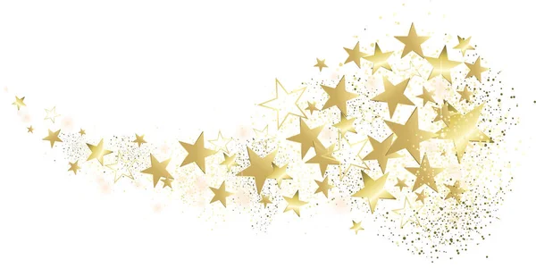 Gold Stars Element Isolated White Background — 스톡 사진