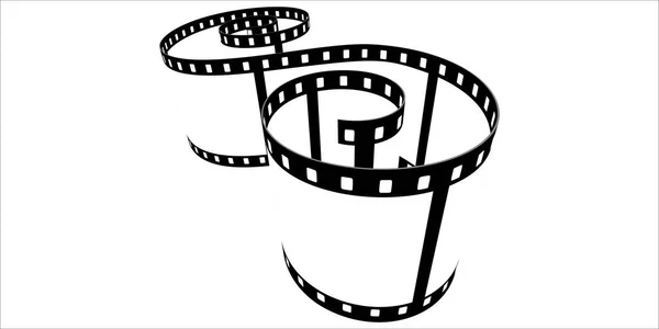 Rollo Película Tema Vídeo Cine Fotográfico Elemento Diseño Aislado Sobre — Foto de Stock