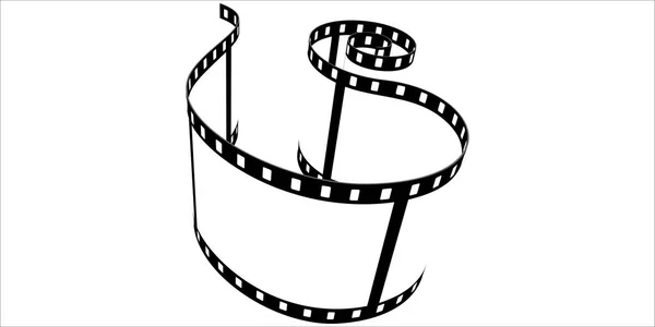 Film Roll Foto Cinema Video Thema Ontwerp Element Geïsoleerd Een — Stockfoto