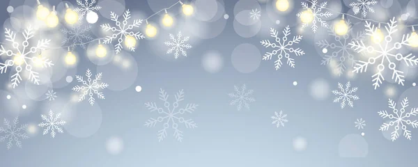 Winter Snowflakes Shape Snow Design Element Christmas Snowfall Happy New — Stock Photo, Image