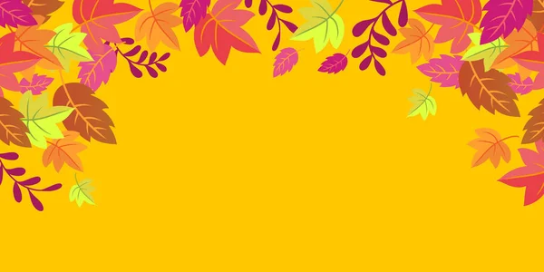leaves background - Autumn design - line art style theme