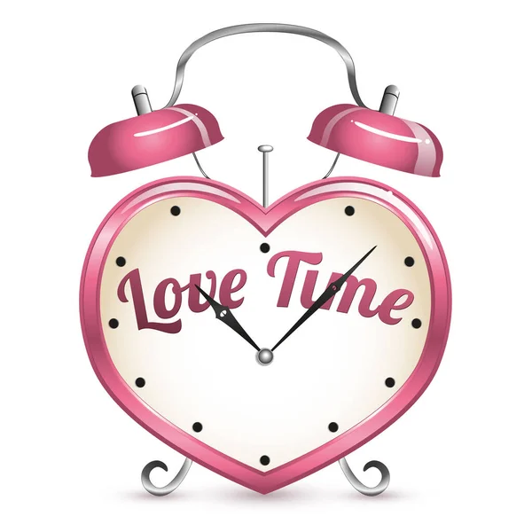 Love Time Väckarklocka Romantik Tema Illustration Design — Stockfoto