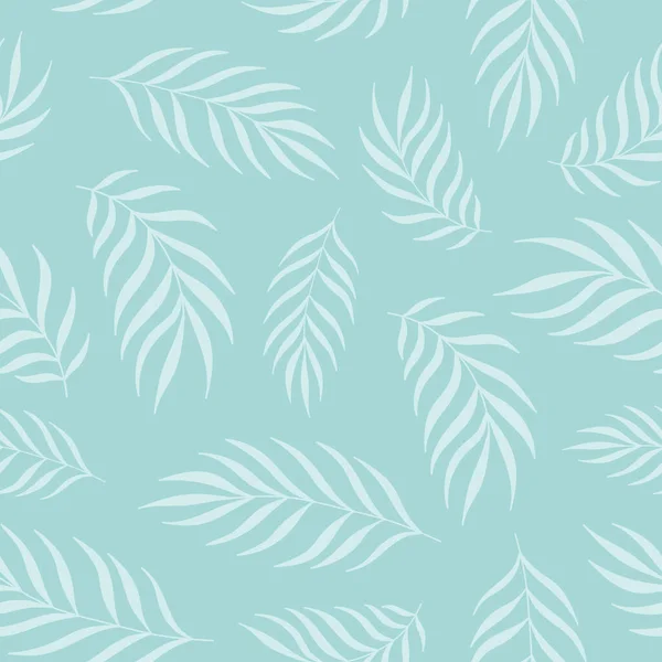 Тропические Пальмы Листья Бесшовный Узор Деликатный Летний Фон — стоковый вектор