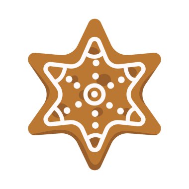 Kremalı yıldız şeklinde kurabiyeler, zencefilli Noel ekmeği.