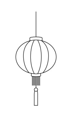 Çin feneri siyah çizgiyi izole etti.