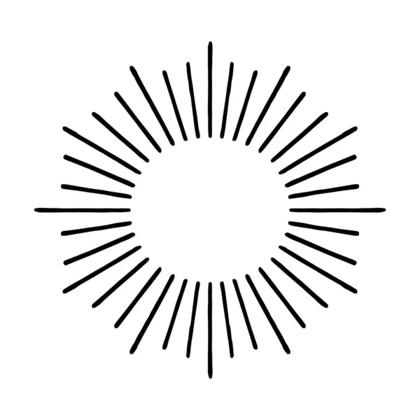Výbušné Tmavé Paprsky Vycházejícího Slunce Izolovaný Ohňostroj Pro Logo Znak — Stockový vektor