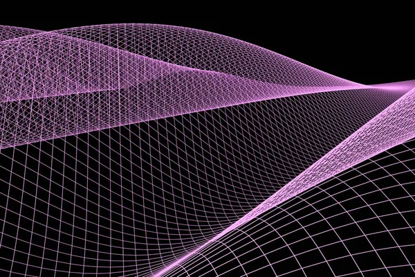 Абстрактный Фиолетовый Трехмерный Волновой Фон Футуристический Стиль Технологии Элегантный Фон — стоковое фото