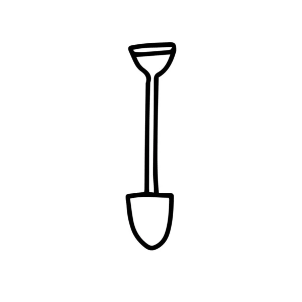 Vector Mão Desenhada Shovel Esboço Doodle Ícone Desenho Ilustração Para —  Vetores de Stock
