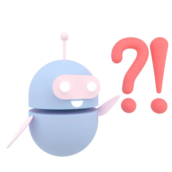 Robot Chatbot Icon Cute Bot Helper Mascot Character Cartoon Symbol — Stock Photo, Image