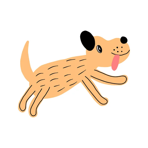 Cão Bonito Desenho Animado Ilustração Vetorial Pode Ser Usado Para —  Vetores de Stock