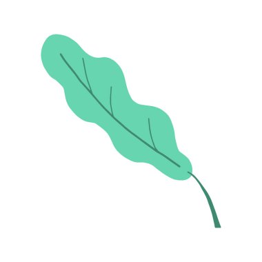 Vektör el çizimi bitkinin yaprağı