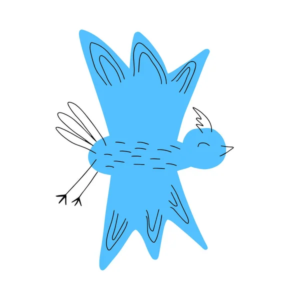 Cartoon Funny Cute Bird Vector — Stock Vector