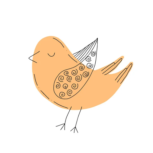 Cartone Animato Divertente Vettore Uccello Carino — Vettoriale Stock