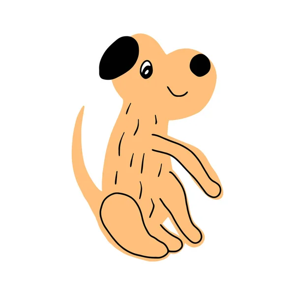 Leuke Hond Cartoon Vector Illustratie Kan Gebruikt Worden Voor Shirt — Stockvector