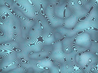 Soyut dinamik sıvı örtüşmesi desenli siyah arkaplan 3D illüstrasyon