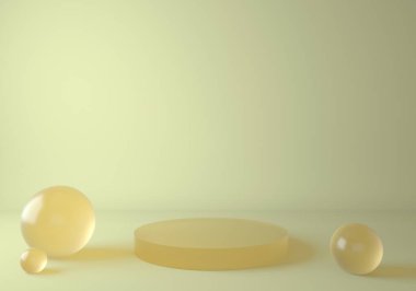 3D soyut arkaplan, sahne geometrisi şekilli podyumu ürün gösterimi için düzenleyin. 3d illüstrasyon.