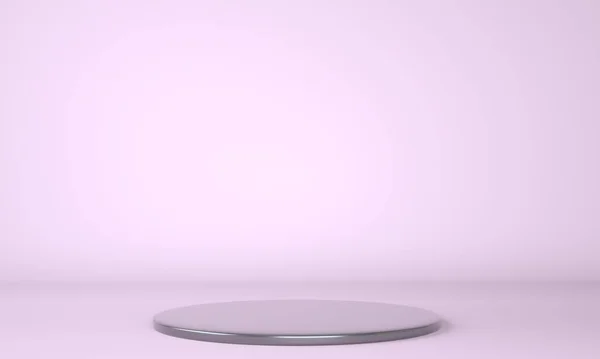 Pastel arka plandaki ürün podyumu 3D. Soyut asgari geometri kavramı. Stüdyo platformu teması. Sergi ve iş pazarlama sunumu sahne 33d görüntüleme.