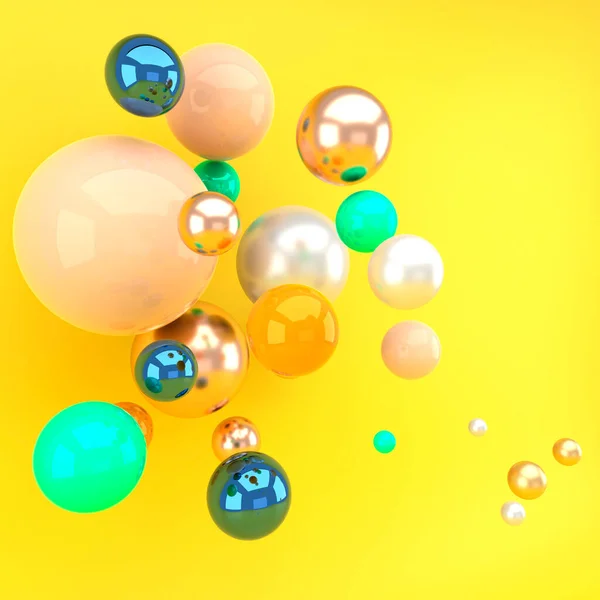 Bolas Decorativas Multicoloridas Abstrato — Fotografia de Stock