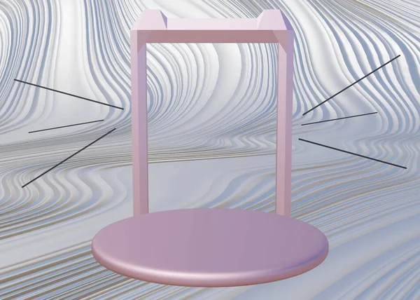 ピンクの白い光の背景 スタジオ 3Dイラスト — ストック写真
