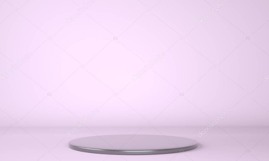 Product podium on pastel background 3d. Abstract minimal geometry concept. Studio stand platform theme. Exhibition and business marketing presentation stage.3d rendering.