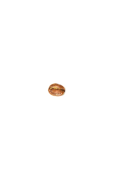 One grain of coffee on a white background. Isolate. Lifestyle — Stockfoto