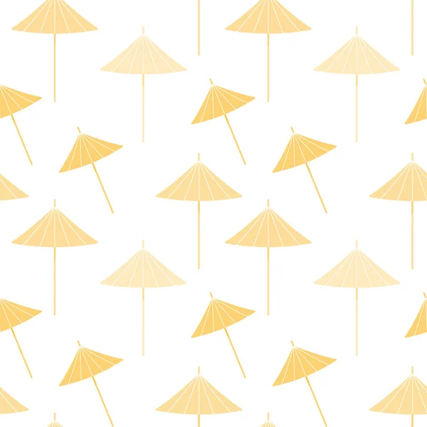 Abstract Summer Pattern Image Cocktail Umbrellas Monochrome Sand Shades White — Vetor de Stock