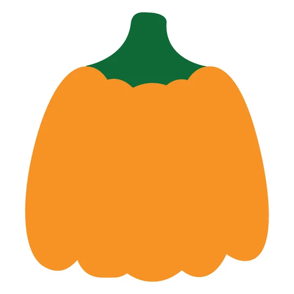 Orange Pumpkin Symbol Halloween Holiday Isolate Flat Vector Color Icon — Stock Vector
