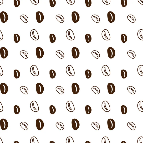 Seamless Endless Pattern Coffee Beans Trendy Shades Repeat Texture Abstract — Stockvector