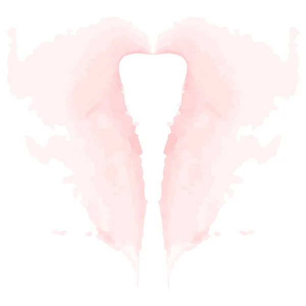 Abstract Blots Trendy Soft Pink Shades Similar Hairstyle Watercolor Manner — Archivo Imágenes Vectoriales