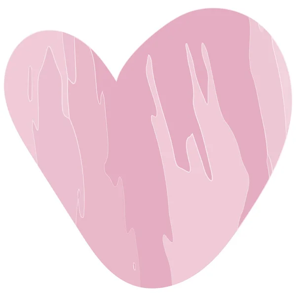 Ručně Kreslené Srdce Tvaru Trendy Růžové Tóny Akvarelu Způsobem Izolovat — Stockový vektor