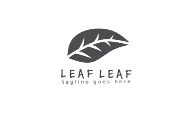 Leaf logo monogram design template