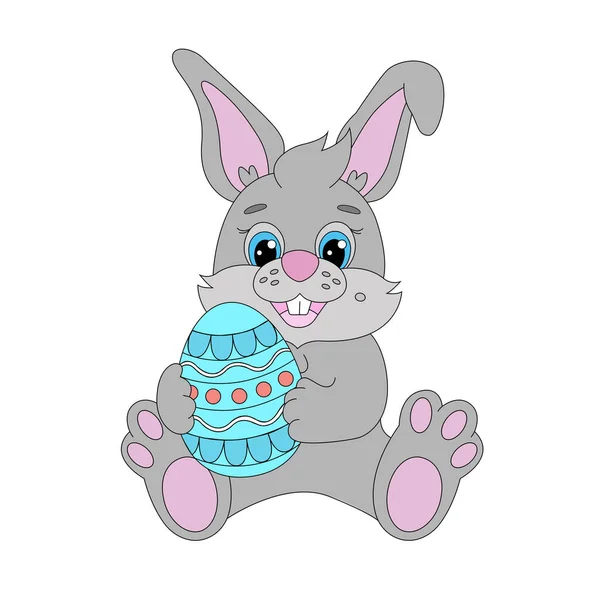 Bunny Easter Egg Children Vector Illustration — Stock Vector